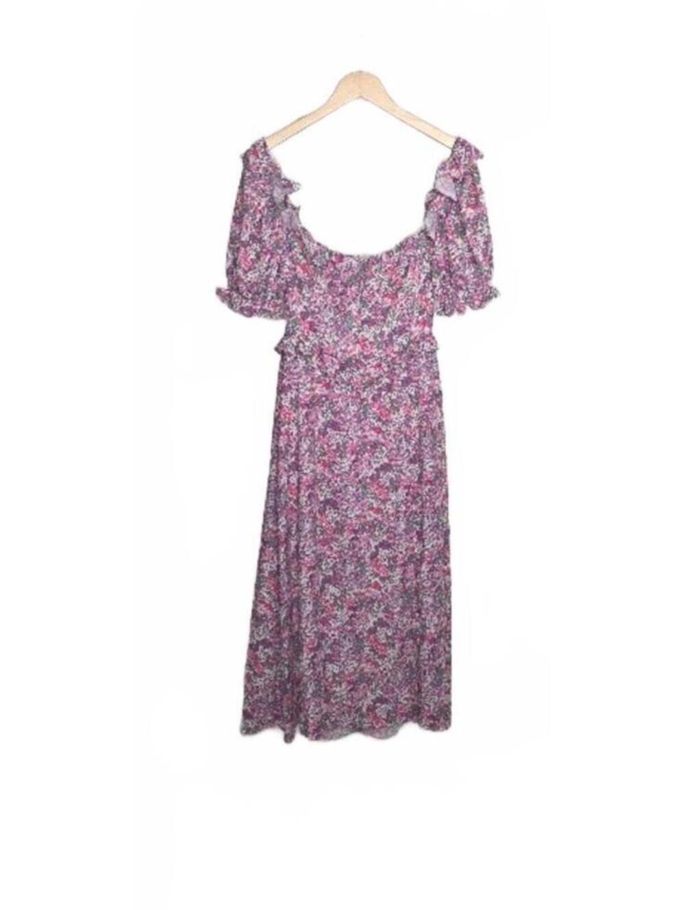 For Love and Lemons Katrina Midi Length Floral Dress Size Small - Picture 3 of 6